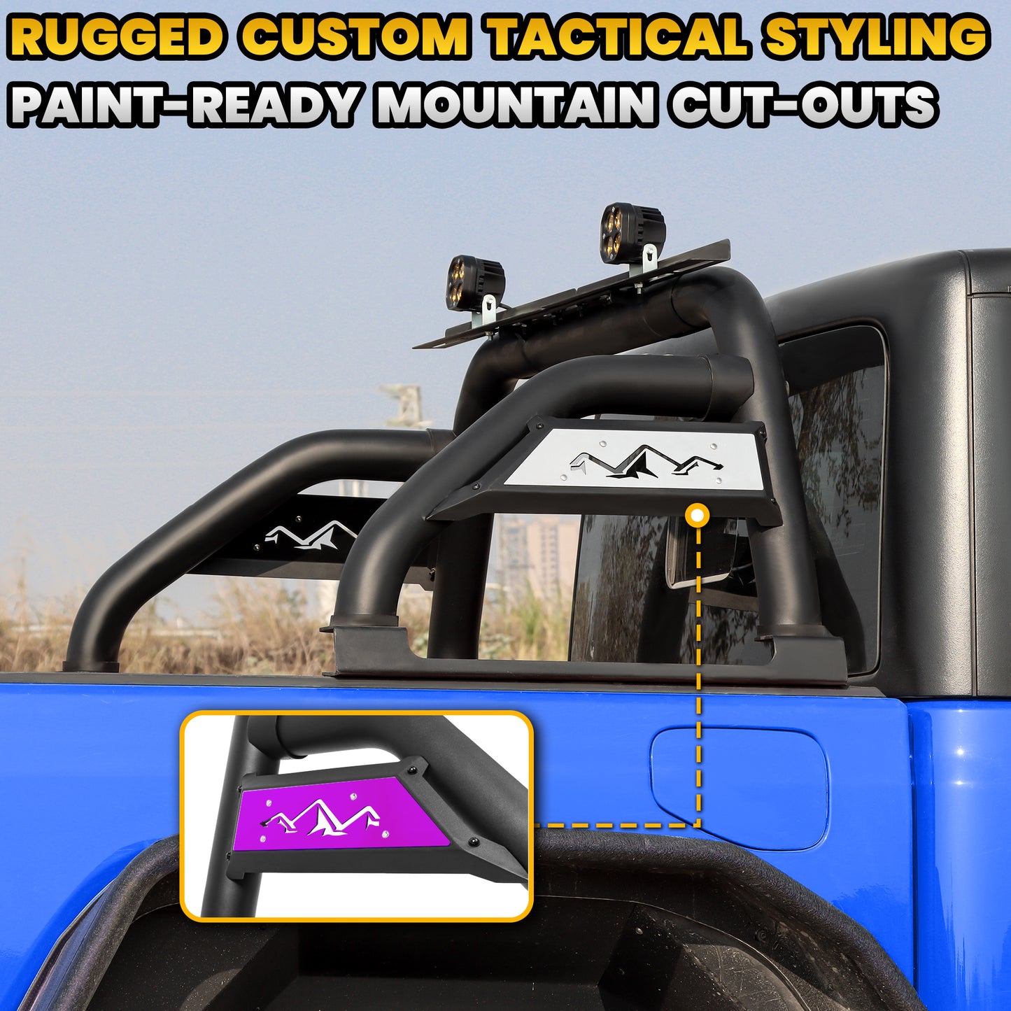 Universal Double Tube High Strength Roll Bar- Full ＆ Midsize Truck