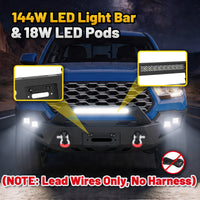 Toyota Tacoma 3rd Gen 2016-2023 Front Bumper|Direct Bolt-On, No Drill,Trail Protection, Winch Ready Plate & LED Pods