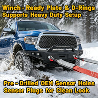 Toyota Tundra 14-21 Front Bumper|Bolt-On, No Drilling, Off-Road Armor, LED Light Bar & D-Rings