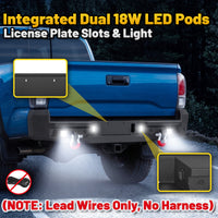 Toyota Tacoma 3rd Gen 2016-2023 Rear Bumper|Direct Bolt-On, No Drill, Carbon Steel Overland Armor, Step Plate & D-Rings