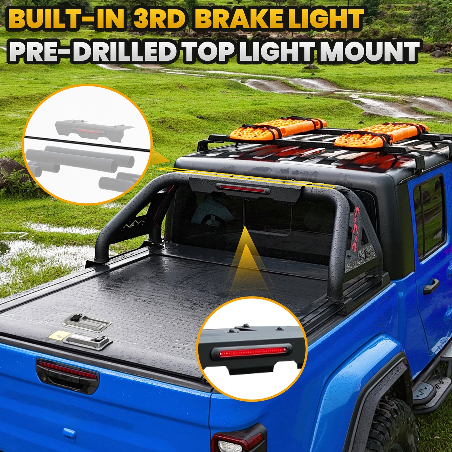 Truck Bed Roll Bar for Mid-Size Pickup Trucks