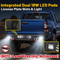 Toyota Tacoma 05-15 2nd Gen Rear Bumper|Direct Bolt-On, No Drill, Off-Road & Overland Armor, LED Pods & Step Plate