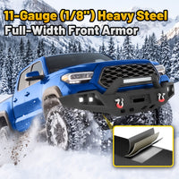 Toyota Tacoma 3rd Gen 2016-2023 Front Bumper|Direct Bolt-On, No Drill,Trail Protection, Winch Ready Plate & LED Pods