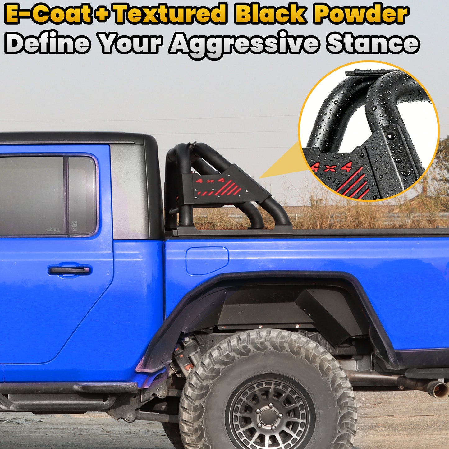 Sport Roll Bar for Mid Size Pickup Truck with Brake Light