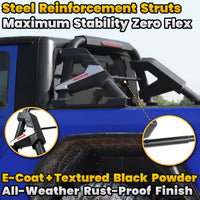 Roll Bar with Chase Rack Sport Bar for Mid-Size Truck – Single Tube Design