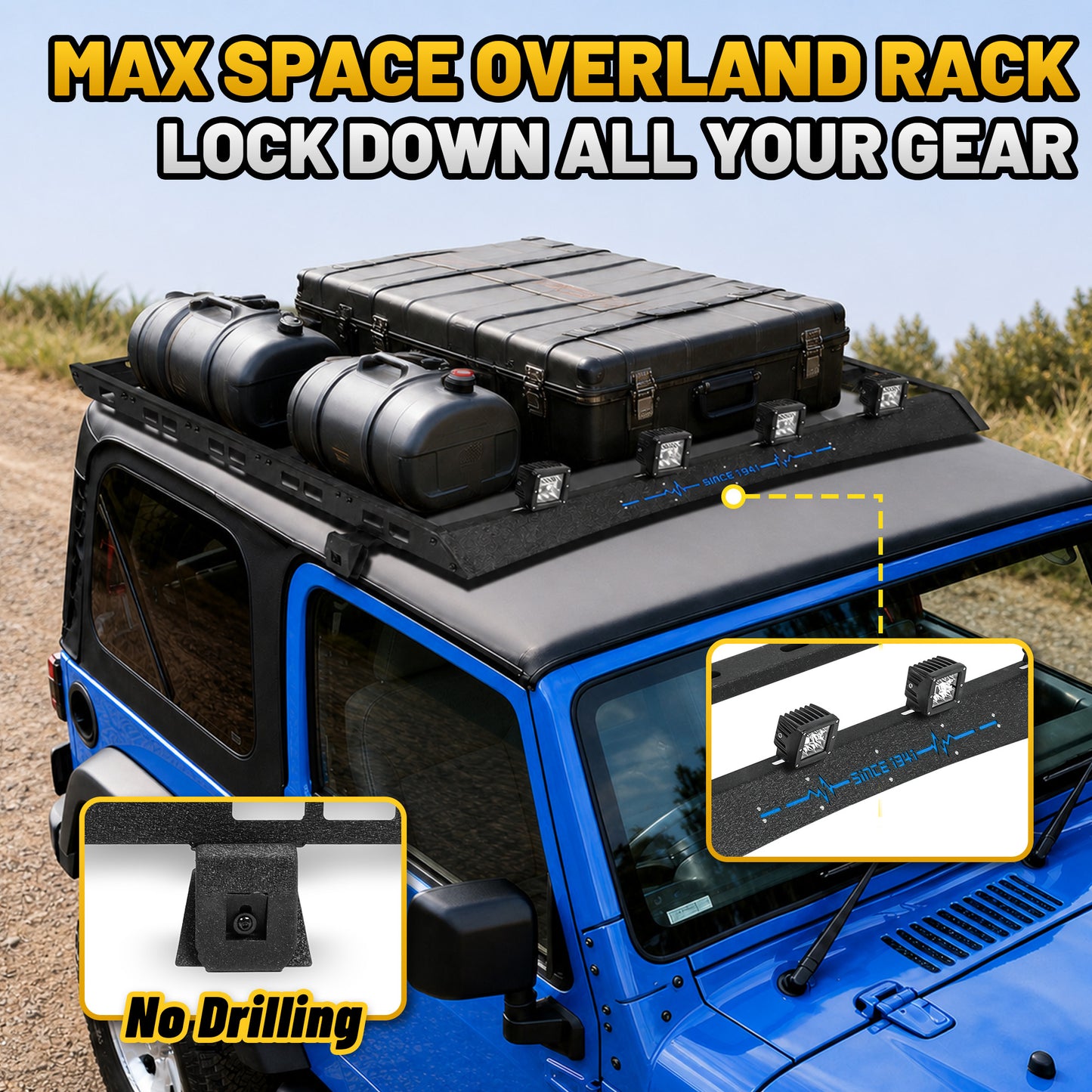 For 1997-2006 Wrangler TJ / YJ Cargo Basket