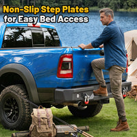 Ram 1500 09-18 & 19-24 Classic Rear Bumper|Direct Bolt-On, No Drill, Winch Plate & Recovery D-Rings