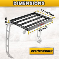 For 2020-2026 Jeep Gladiator JT Cargo Basket with Dual Ladders