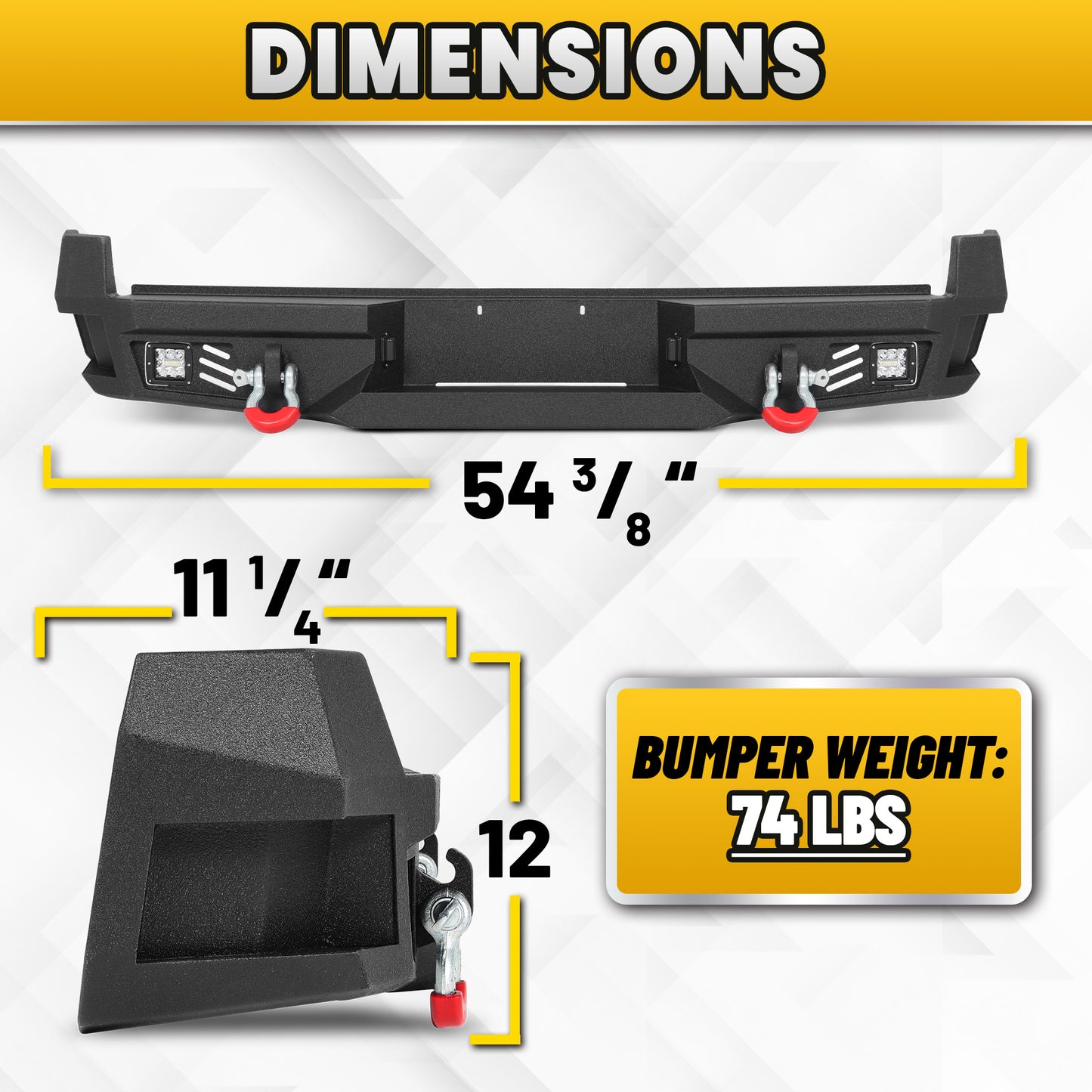 Toyota Tacoma 05-15 2nd Gen Rear Bumper|Direct Bolt-On, No Drill, Off-Road & Overland Armor, LED Pods & Step Plate