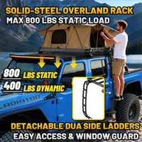 For 2020-2026 Jeep Gladiator JT Cargo Basket with Dual Ladders