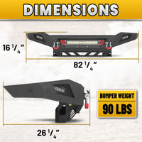 Toyota Tundra 07-13 Front Bumper|Bolt-On, No Drilling, Carbon Steel Work & Off-Road Protection, Winch Ready Plate & D-Rings