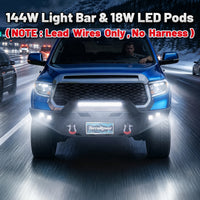 Toyota Tundra 14-21 Front Bumper|Bolt-On, No Drilling, Off-Road Armor, LED Light Bar & D-Rings