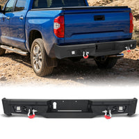Toyota Tundra 07-13 Rear Bumper|Direct Bolt-On, No Drill, Work & Trail Defense, D-Rings & License Plate Lights