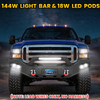 Ford F-150 15-17 (Excl. Raptor & EcoBoost) Front Bumper|Bolt-On, No Drilling, Work Protection, LED Lights & Winch Ready Plate