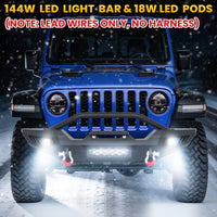 Jeep Wrangler JK, JL & Gladiator JT Front Bumper|Direct Bolt-On, No Drill, Off-Road Adventure Armor, Stainless Steel Skid Plate & Dual D-rings