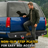 Chevy Suburban 92-99 / Yukon 92-99 / Tahoe 95-99 Rear Bumper|Bolt-On, No Drilling, Sensor Holes & Rear Step Plate