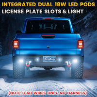 Jeep Gladiator JT 20-26 Rear Bumper| Bolt-On, No Drilling,Off-Road Armor, LED Lights & D-Rings
