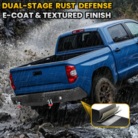 Toyota Tundra 14-21 Rear Bumper|Bolt-On, No Drilling, Off-Road Armor, LED Light Bar & D-Rings