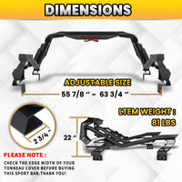 Universal Heavy-Duty Steel Chase Bar with Integrated Third Brake Light