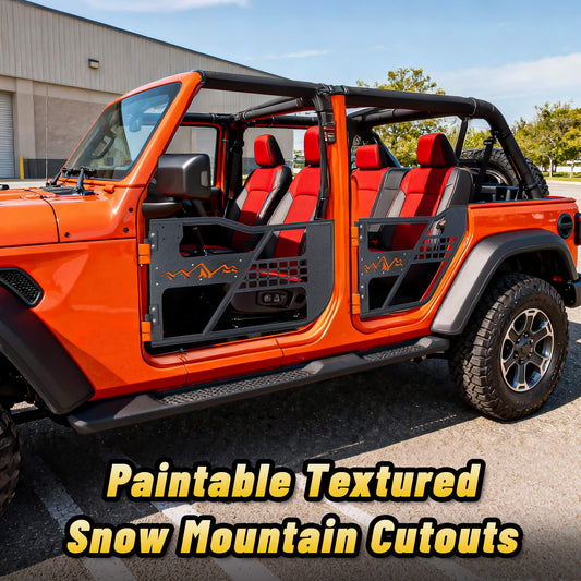 MONOKING Tube Doors 2008-2018 Jeep Wrangler JK 4-Door No with Mirror Mount