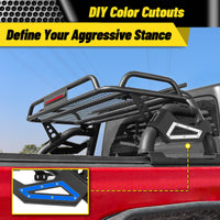 Roll Bar with Cargo Basket, LED Brake Light & Light Rack for Mid-Size Truck