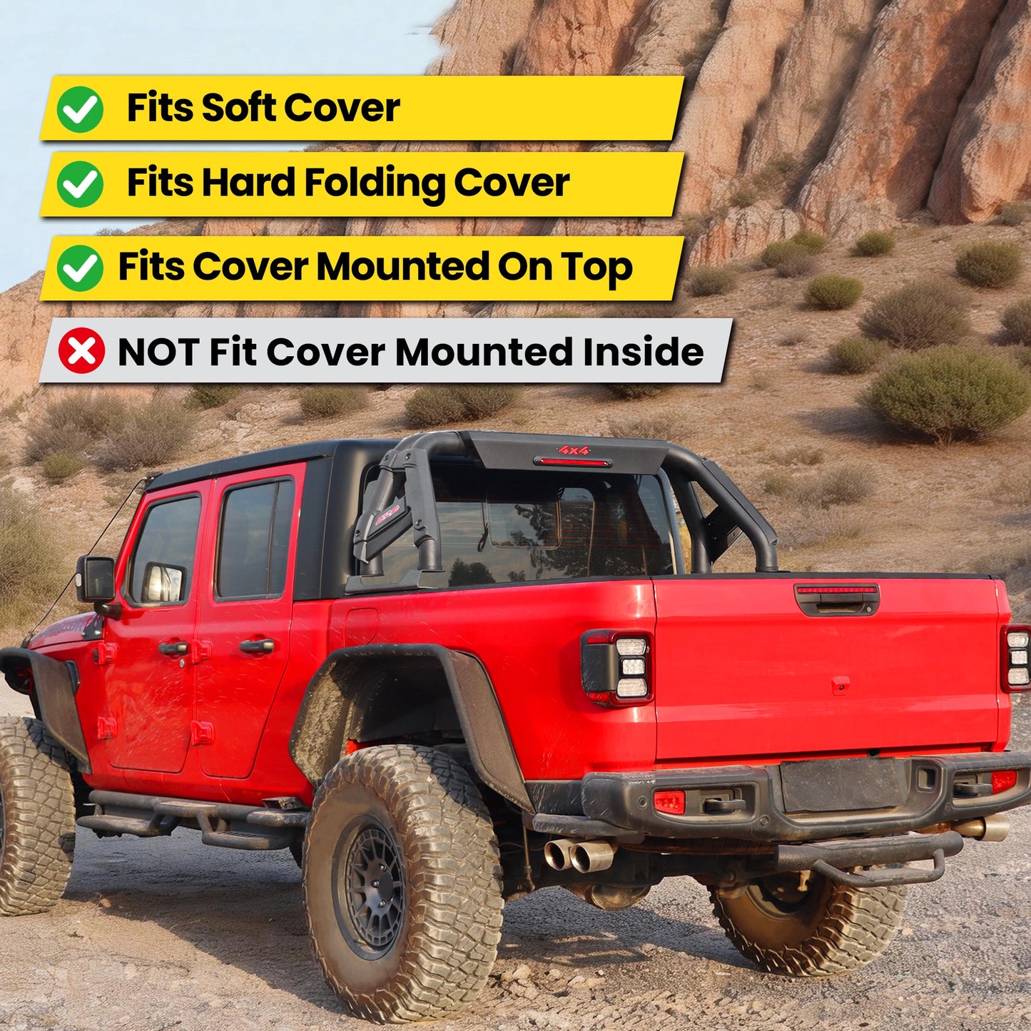 High-Strength Double Tube Truck Sport Roll Bar for Full-Size Truck