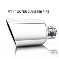 Exhaust Tip 4-inch front view showing polished design and precise fit for tailpipes.