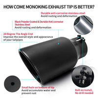 4" inlet 6" outlet 12" black exhaust tip installation and usage tips for best fit