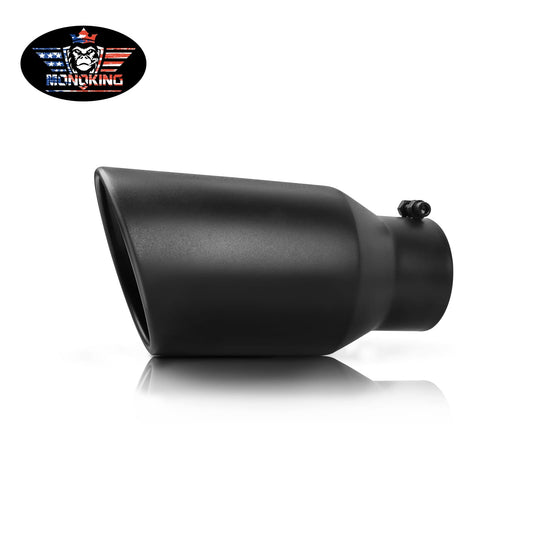 MONOKING Exhaust Tip 4" Inlet 6" Outlet 12" Overall Length Bolt-On Design Universal