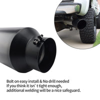Black exhaust tip compatibility with trucks