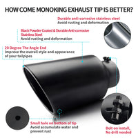 Recommended installation and use for black exhaust tip