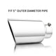 Measure outer diameter for correct exhaust tip fit