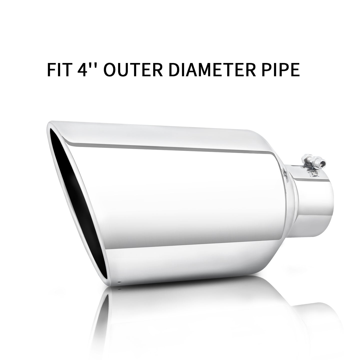 Silver Exhaust Tip main product image on white background showing sleek design and polished finish.
