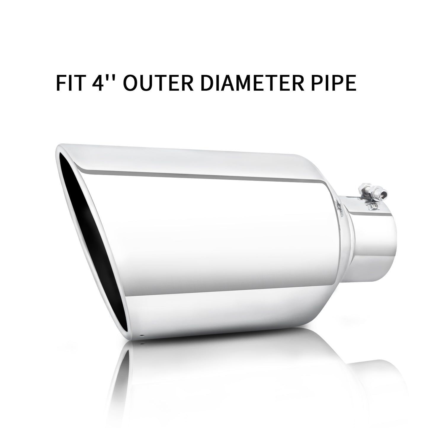 Silver Exhaust Tip main product image on white background showing sleek design and polished finish.