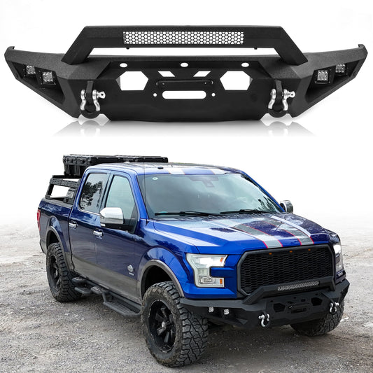 Front bumper replacement for 2015–2017 Ford F-150 with precise fit and durable chrome finish.