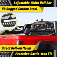 Heavy Duty Roll Bar with 3rd Brake Light for Mid-Size Truck