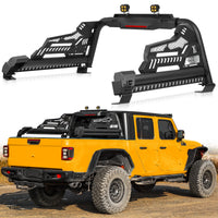Heavy Duty Roll Bar with 3rd Brake Light for Mid-Size Truck