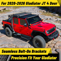 Heavy-duty running boards for 4-door Jeep Gladiator 2020-2026 shown outdoors