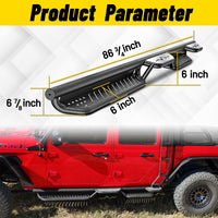 Heavy-duty running boards with exact dimensions for Jeep Gladiator