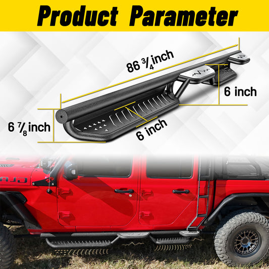 MONOKING Heavy-Duty Running Boards for 2020-2026 Jeep Gladiator JT