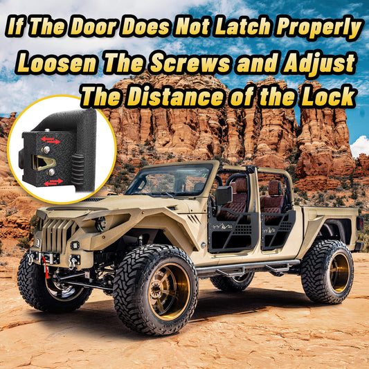 MONOKING Tube Doors for 2020-2026 Jeep Gladiator JT 4-Door No Mirror Mount