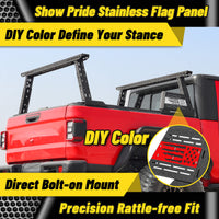 Custom Jeep door with USA flag design, DIY paintable for any color