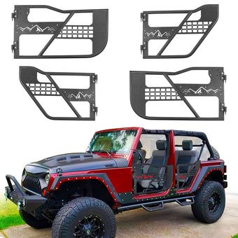 compare product MONOKING Tube Doors 2008-2018 Jeep Wrangler JK 4-Door No with Mirror Mount