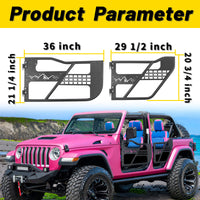 Snow Mountain Jeep Wrangler doors product display with stylish and rugged upgrade