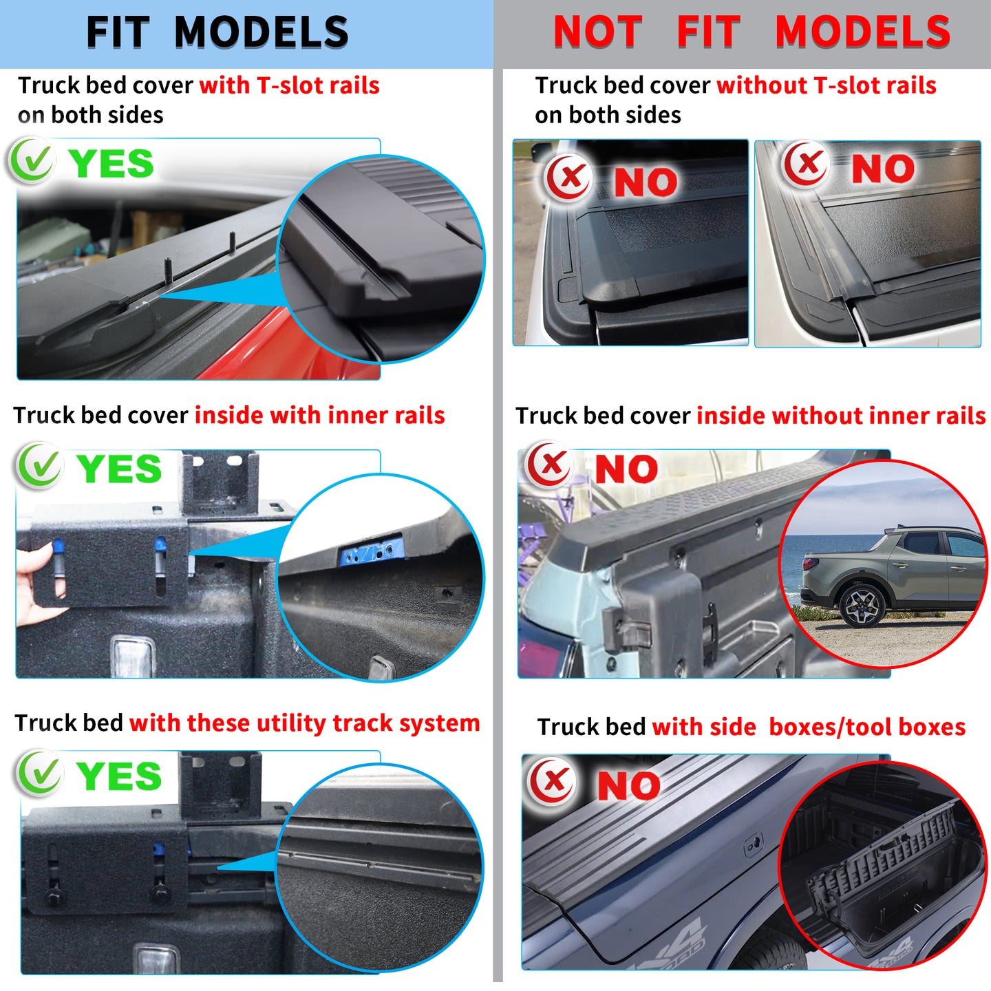Mid-height truck bed rack showing compatibility with most pickup truck models for versatile storage