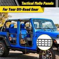 MONOKING Jeep Wrangler JK 2007-2018 tube doors with USA flag design, heavy-duty build for open driving