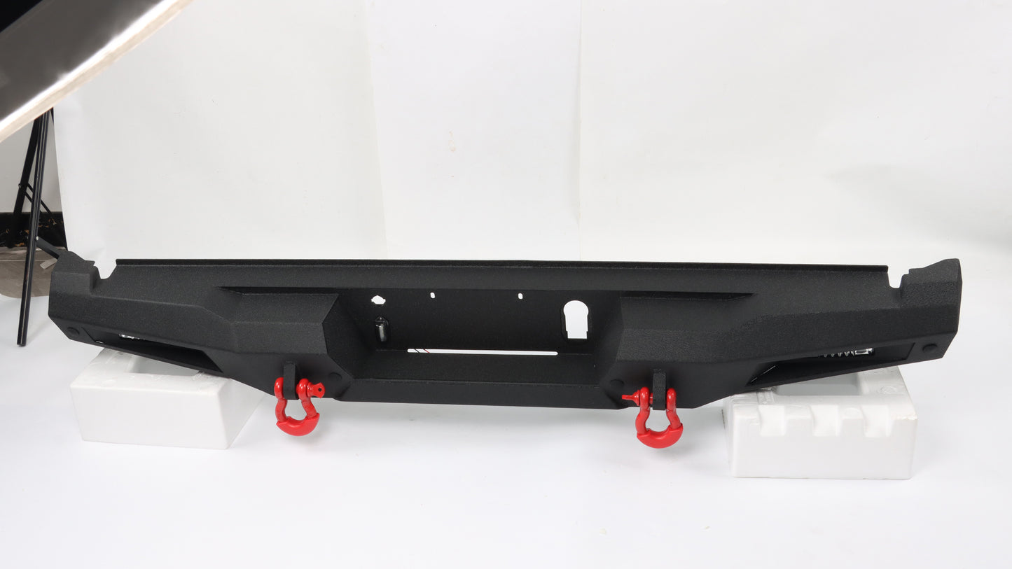 2015-2017 rear bumper displayed on a white background, ideal for truck or SUV replacement.