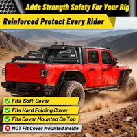 Heavy Duty Roll Bar with 3rd Brake Light for Mid-Size Truck