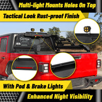 Heavy Duty Roll Bar with 3rd Brake Light for Mid-Size Truck