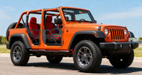 Snow mountain truck door installed on pickup, stylish and rugged off-road upgrade.